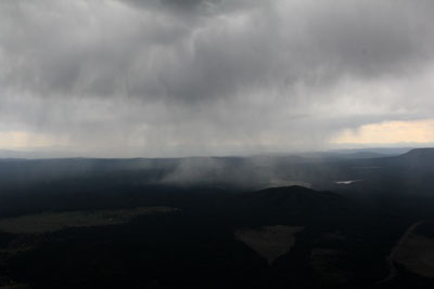 Raining when flying back