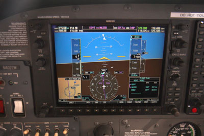 G1000 cockpit heading north