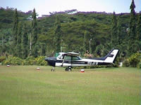 C172 9M-AVR parked at the airstrip