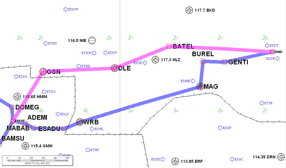 EDLW-EDDI routing