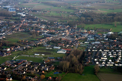 Kruishoutem from the air