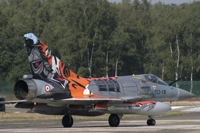 French Tiger Mirage 2000 taxying