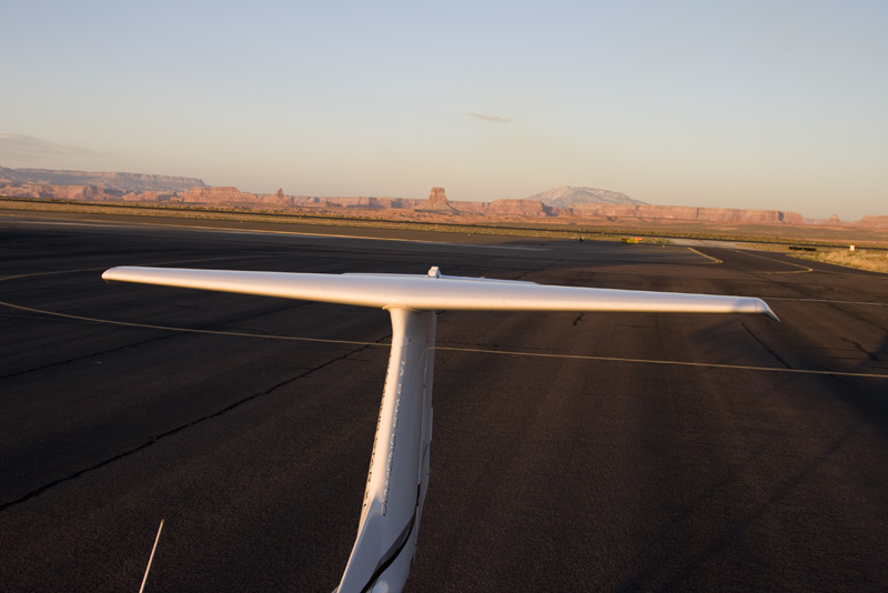 Page airport at sunset