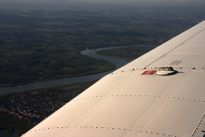 The river Schelde under the wings