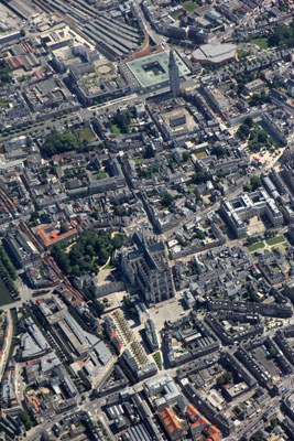 The city of Amiens from the air