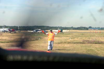 Lineman at arrival in Blackbushe