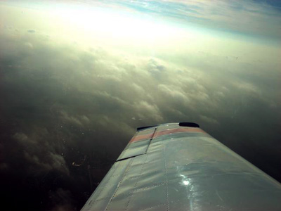 Banking the sleek Mooney wings