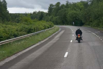 Motorbike in the Ardennes