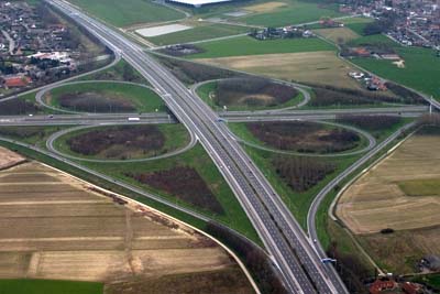 A17 and E17 crossing in Aalbeke