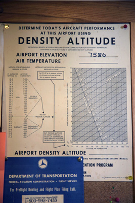 Density Altitude calculation for Bryce Airport