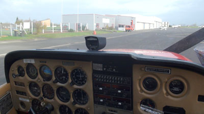 View from the cockpit in Merville (LFQT)