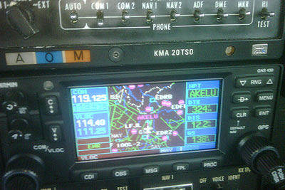 Garmin GNS430 towards Luxemburg airspace