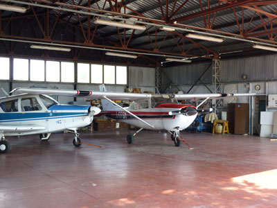 The Hangar of the Arezzo flying club