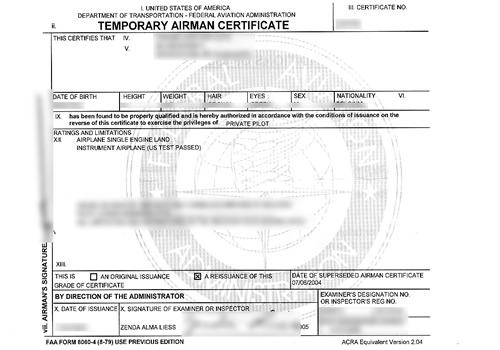 My brand new instrument rated license