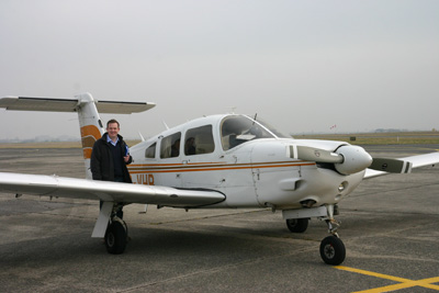 Posing in front of the P28RT-201, the Ostend Queen