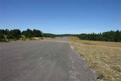 Runway of La Canourgue airstrip