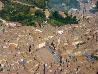 Siena from the air