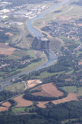 shiplift of Strépy from the air