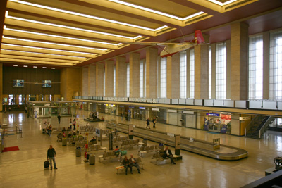 The main check-in hall at Tempelhof