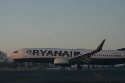 The third Ryanair touching down just in front of me