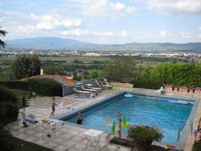 View onto the Arezzo airport