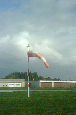 Crosswind on windsock in Kortrijk (EBKT)